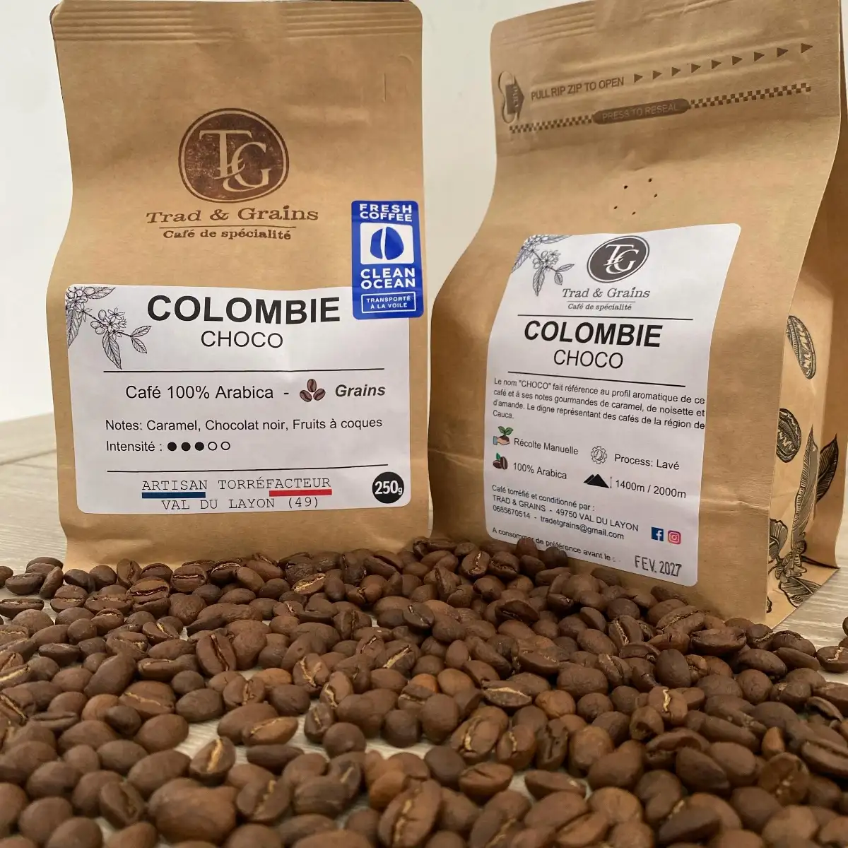 Café Colombie CHOCO Grains