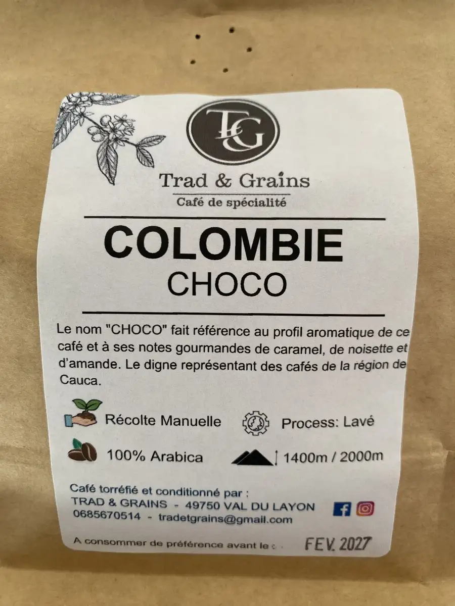 Café Colombie CHOCO 250gr Moulu