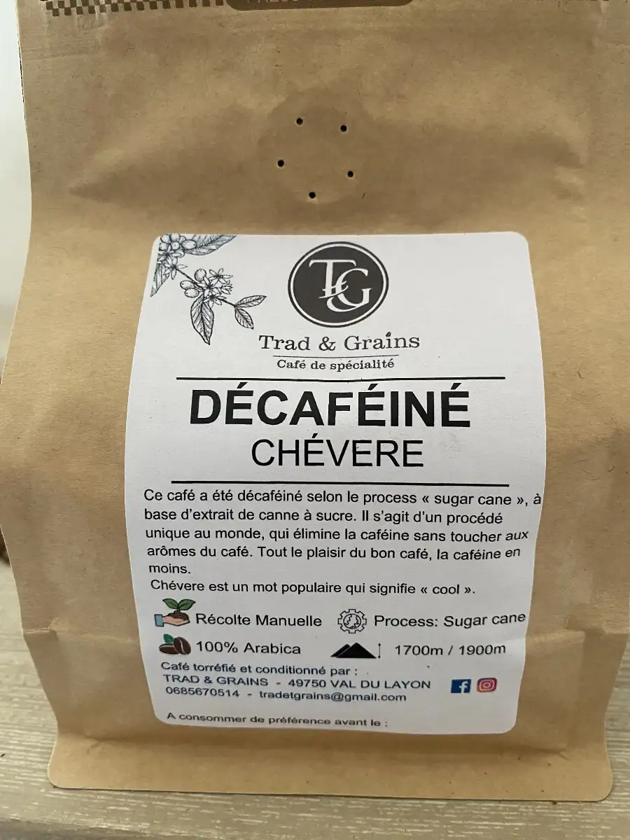 Café Décaféiné CHEVERE Grains