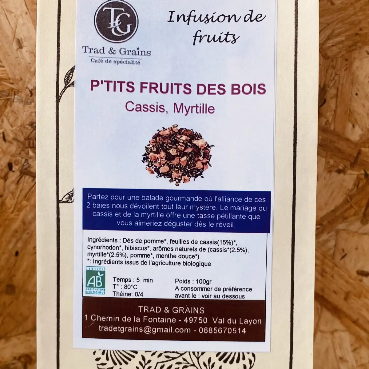 Infusion P'TITS FRUITS DES BOIS sachet 100gr