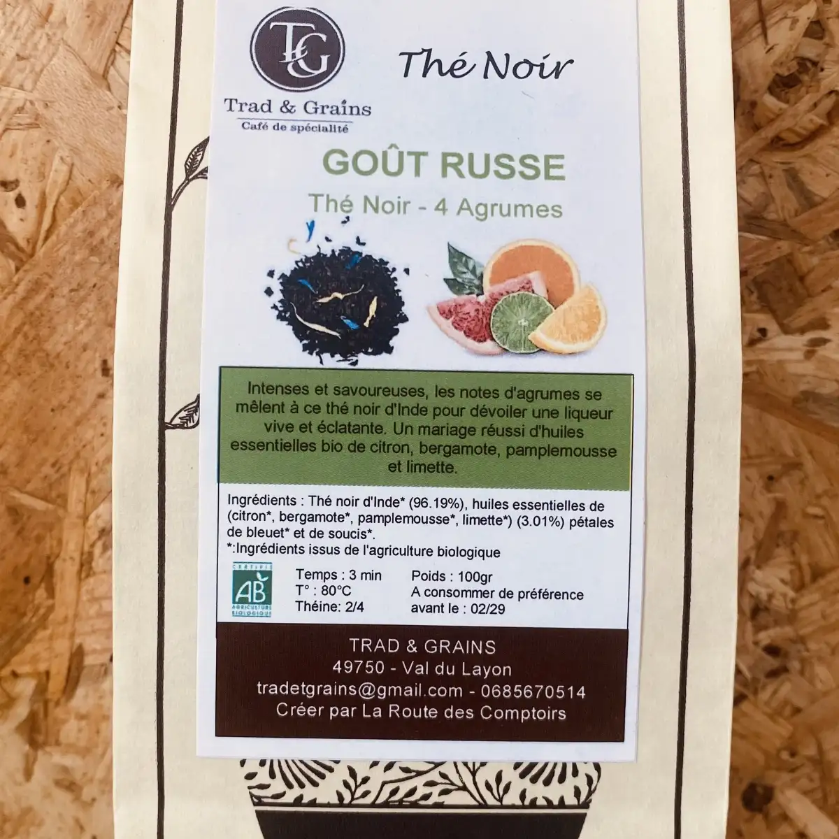 THE NOIR GOÛT RUSSE sachet 100gr
