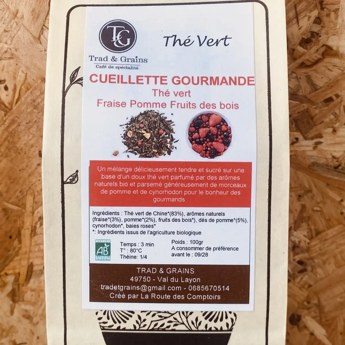 THE VERT CUEILLETTE GOURMANDE sachet 100gr