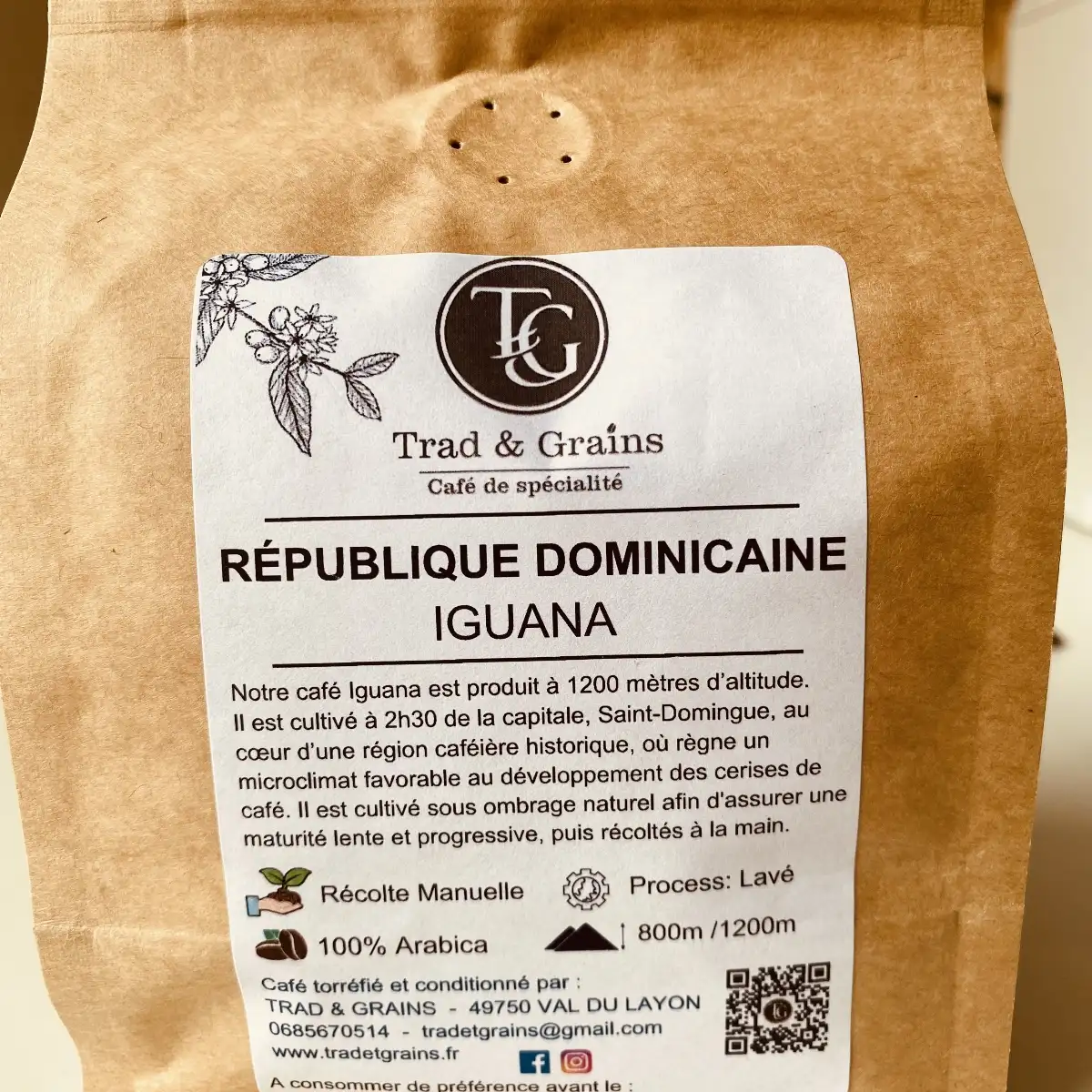 Café République Dominicaine IGUANA 250gr Moulu